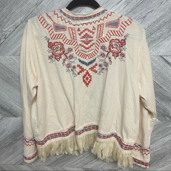 Johnny Was | Yatzil Fringe Jacket Ivory Embroidery - Picture 8 of 11